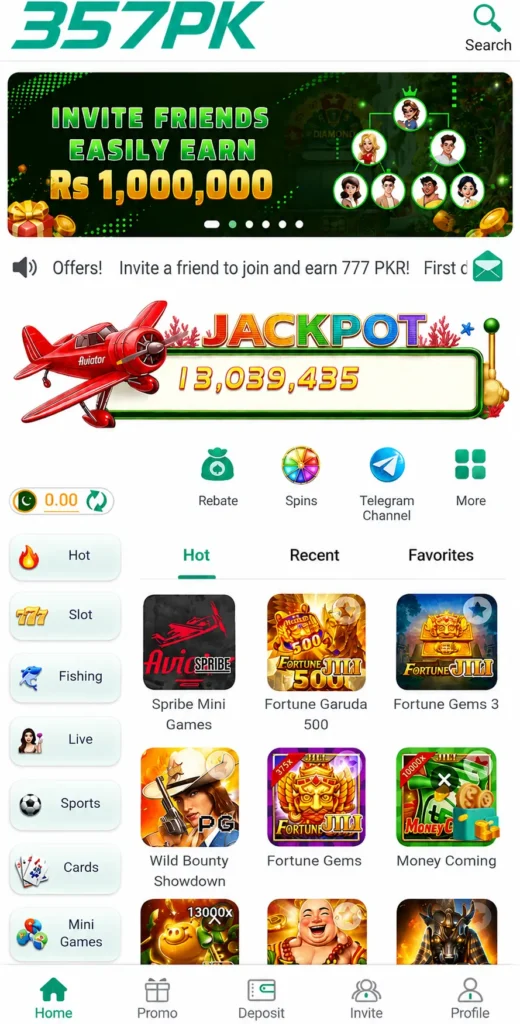 357pk game homescreen
