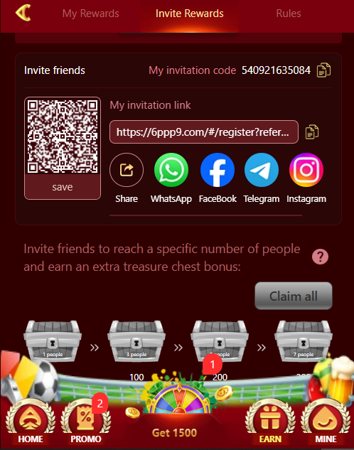 6PPP Game invite page