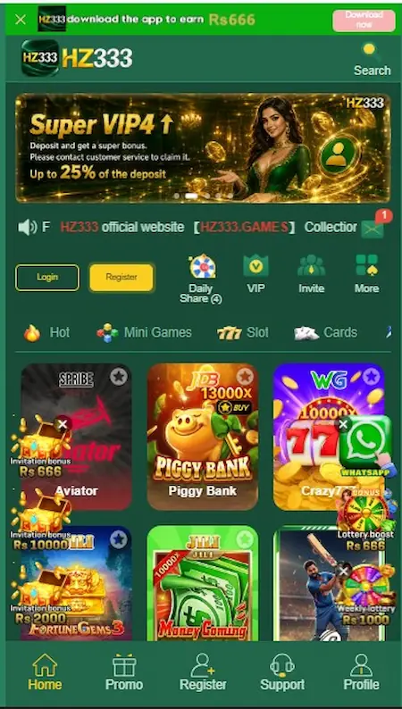 HZ333 Game HomeScreen Page Image