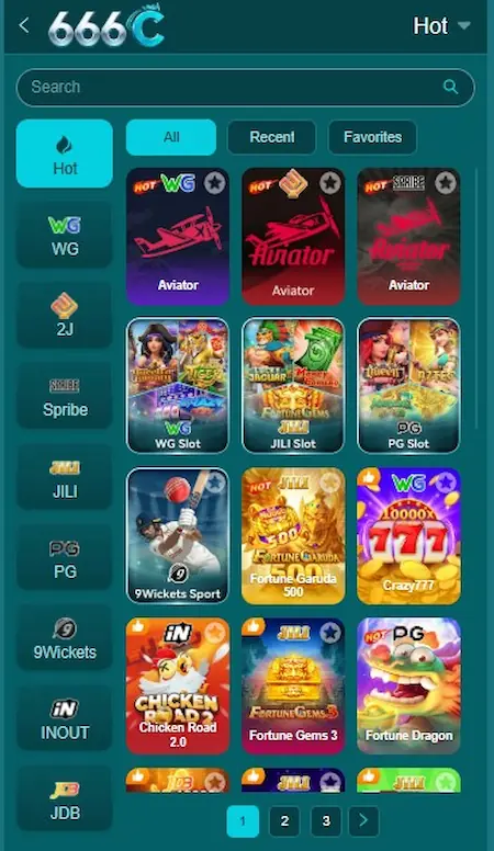666C Game.  Games Categories Page Image